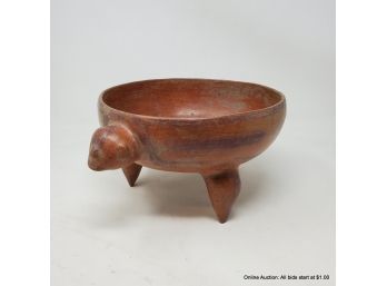 Terra-cotta South American Rattle-footed Bowl
