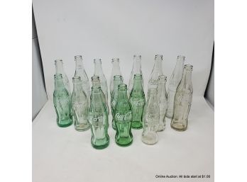 17 Vintage Glass Coke Bottles