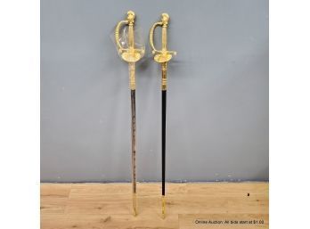 Pair Of Wilkinson English Ceremonial Swords One New In Package In Scabbards  39' Each