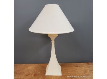 RETURNED Vintage Cream Table Lamp Steel With Coating 31'