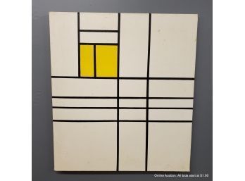 Mondriaan-style Oil On Canvas Unframed Size 25' X 28'