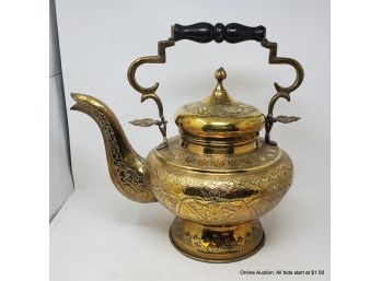 Large Brass Middle Eastern Hot Water Pot