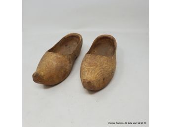 Pair Of Dutch Wooden Shoes