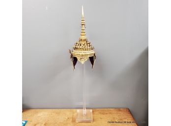 Ornamental Thai Headdress On Acrylic Stand