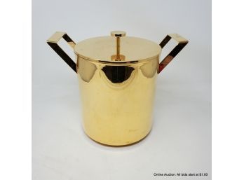 24 Karat Gold Electroplated Commonwealth Silver Inc. Lidded Ice Bucket