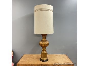 Painted Plaster Lamp With Tall Shade
