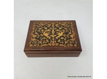 Hinged Decorative Box For Playing Cards