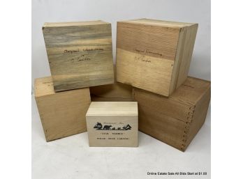 Lot Of Six (6) Wood Boxes