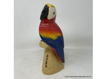 Carved Wood 12' Parrot From Aruba