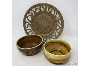 Three (3)vintage Ceramic Decorative Bowls