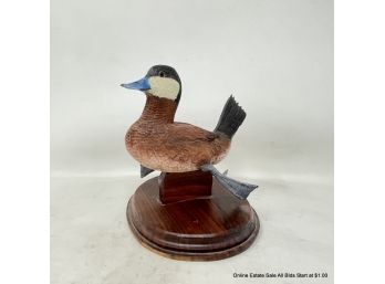 JG Mann Carved Wood Duck On Stand