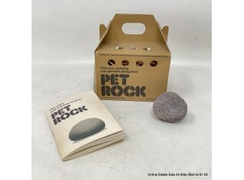 Vintage Pet Rock Original 1975 With Nest And Instructions