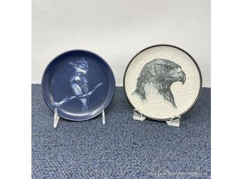 Two (2) R. Kaelin Decorative Ceramic Plates With Bird Designs