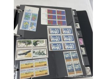 Binder Full Of Vintage Stamps Used And Un-used