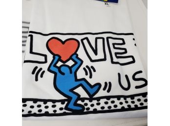 4 Keith Haring T-Shirts, Medium, Large, X-Large