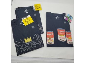 3 SPRZ Basquiat & Warhol T-Shirts Size S & XS