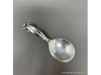Georg Jensen Acorn Sterling Silver Baby Spoon 23 Grams