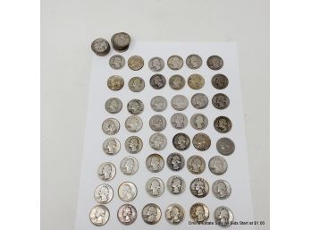 Large Lot Of 1930s-1960s Quarters