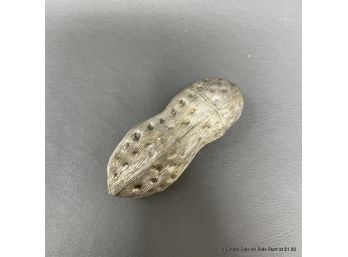 Mexican Sterling Silver Peanut Pill Jar 11 Grams