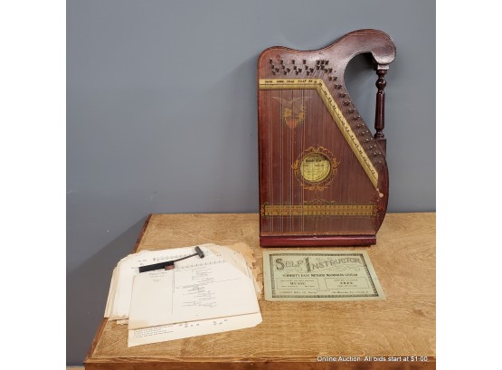 Felix Schmidt 46 String Mandolin Harp Instruction Book And Sheet Music