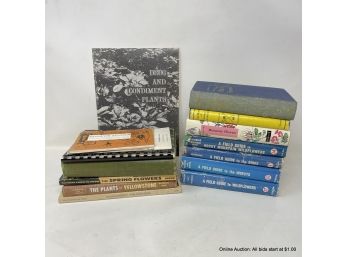 Lot Of 14 Vintage Books On Wildflowers, Birds, And Insects