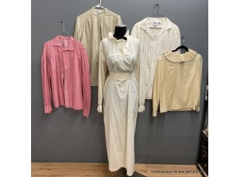 Lot Of Five (5) Assorted Vintage Dress And Blouses