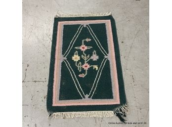 Vintage Hand Woven Wool Carpet