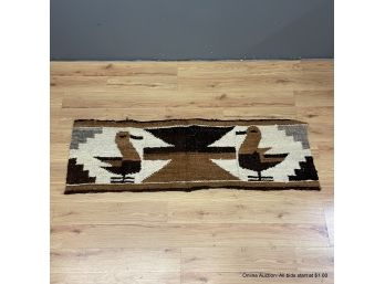 Vintage Lima Imports Inc. 100 Wool Runner (46' X 14') With Bird Design