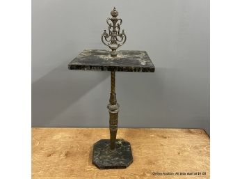 Marble And Metal Smoking Stand