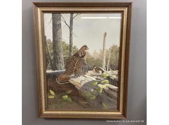 Ruffed Grouse Print By A.J Rudisill In Wood Frame