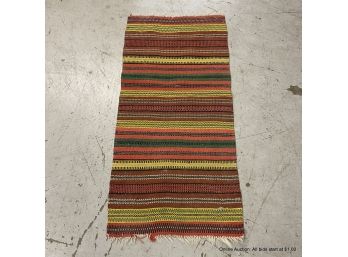 Bright And Fun Vintage Hand Woven Carpet