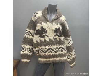 Vintage Wool Cowichan Pull-over Sweater