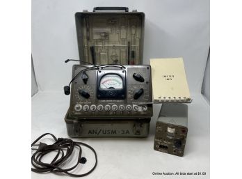 Military Weston TV 4A/U Portable Tube Cap Tester Checker And  Signal Tracer TS-673/U In Metal Case