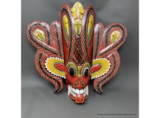 Sri Lanka Hand Carved Wood Mask