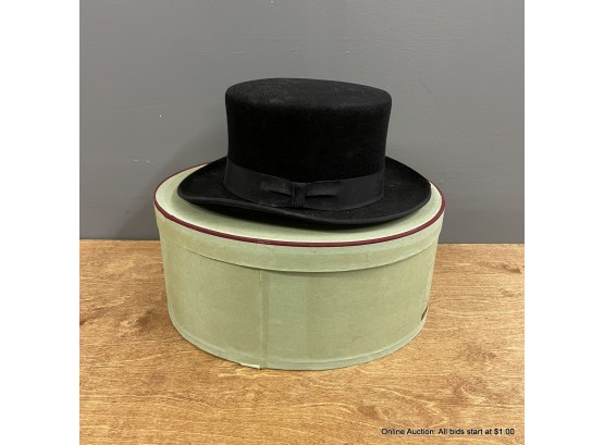 Black Smithbilt 100 Wool Felt Top Hat With Hat Box