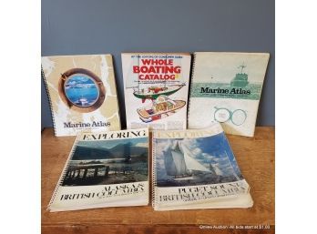 Lot Of Misc. Chart Books And A Whole Boating Catalog