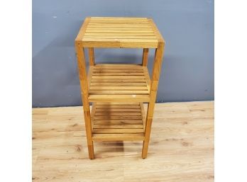 Teak 3-tier Plant Stand With Adjustable Feet
