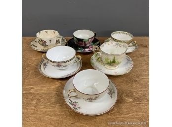 Lot Of Six (6) Assorted Teacups And Saucers