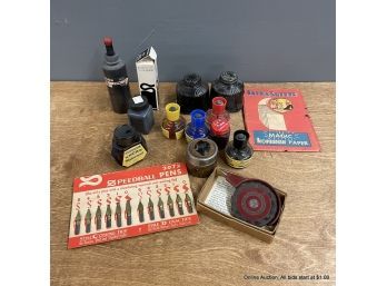 Lot Of Ink, Nibs And Vintage Magic Paper