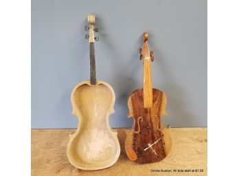 Fiddle Form Quartz Clock And Tray