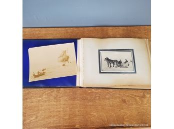 Antique Photo Album With Alaskan Shipping Photographs
