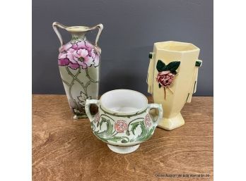 Lot Of Three (3) Porcelain& Ceramic Vessels