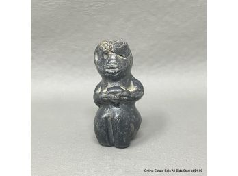 Pre Columbian 1.75' Stone Monkey Bead Central Mexico