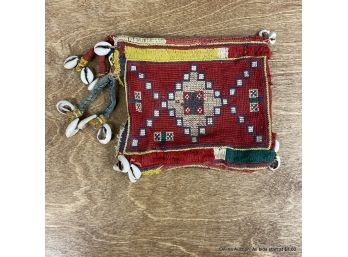 Vintage African Woven Purse With Cowrie Shells