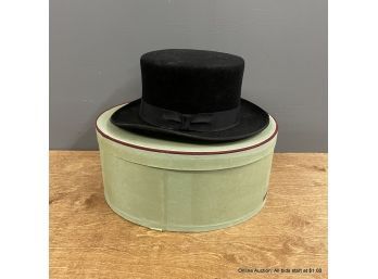 Black Smithbilt 100 Wool Felt Top Hat With Hat Box