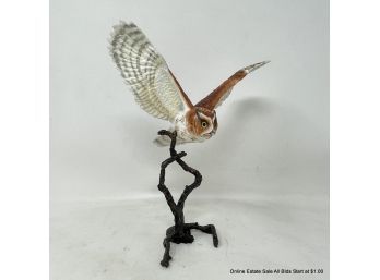 Vintage Birds Of Prey 1985 Royal Worcester - 10.25'screech Owl