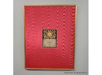 Silver And Gold Toned Beads And Wireworks Framed Wood Frame With Satin Matt 29' X 23'