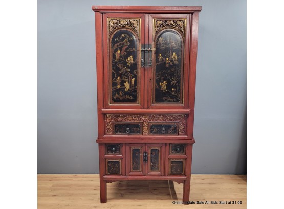 Chinese Two Door Stacking Wardrobe Cabinet