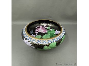 Cloisonne Bowl With Botanical Design