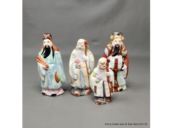 Four Chinese Porcelain Wise Men Figures